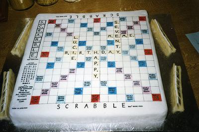 Easy Birthday Cake Ideas on Scrabble Cake  Birthday Cake