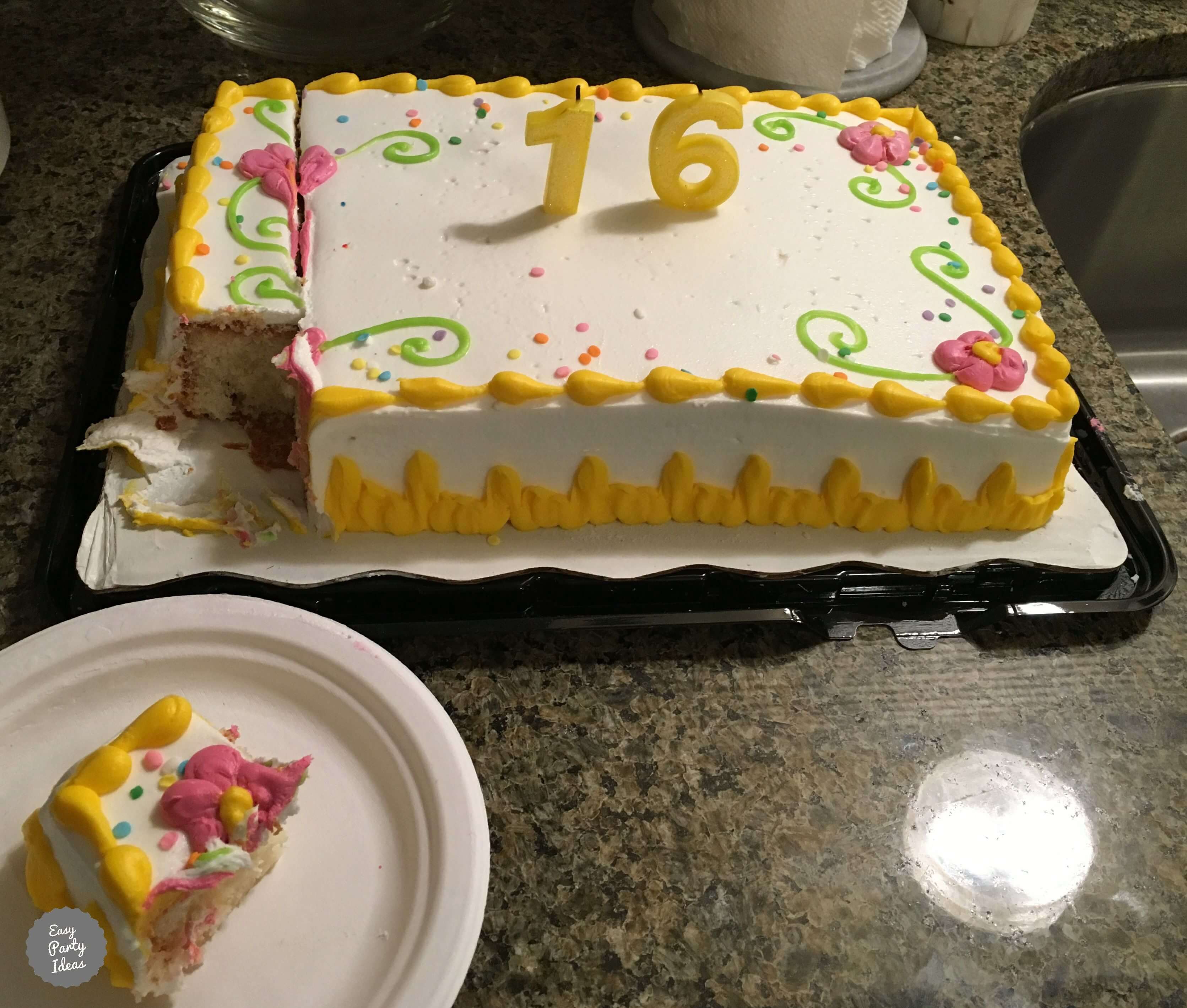 16th Birthday Party Cake