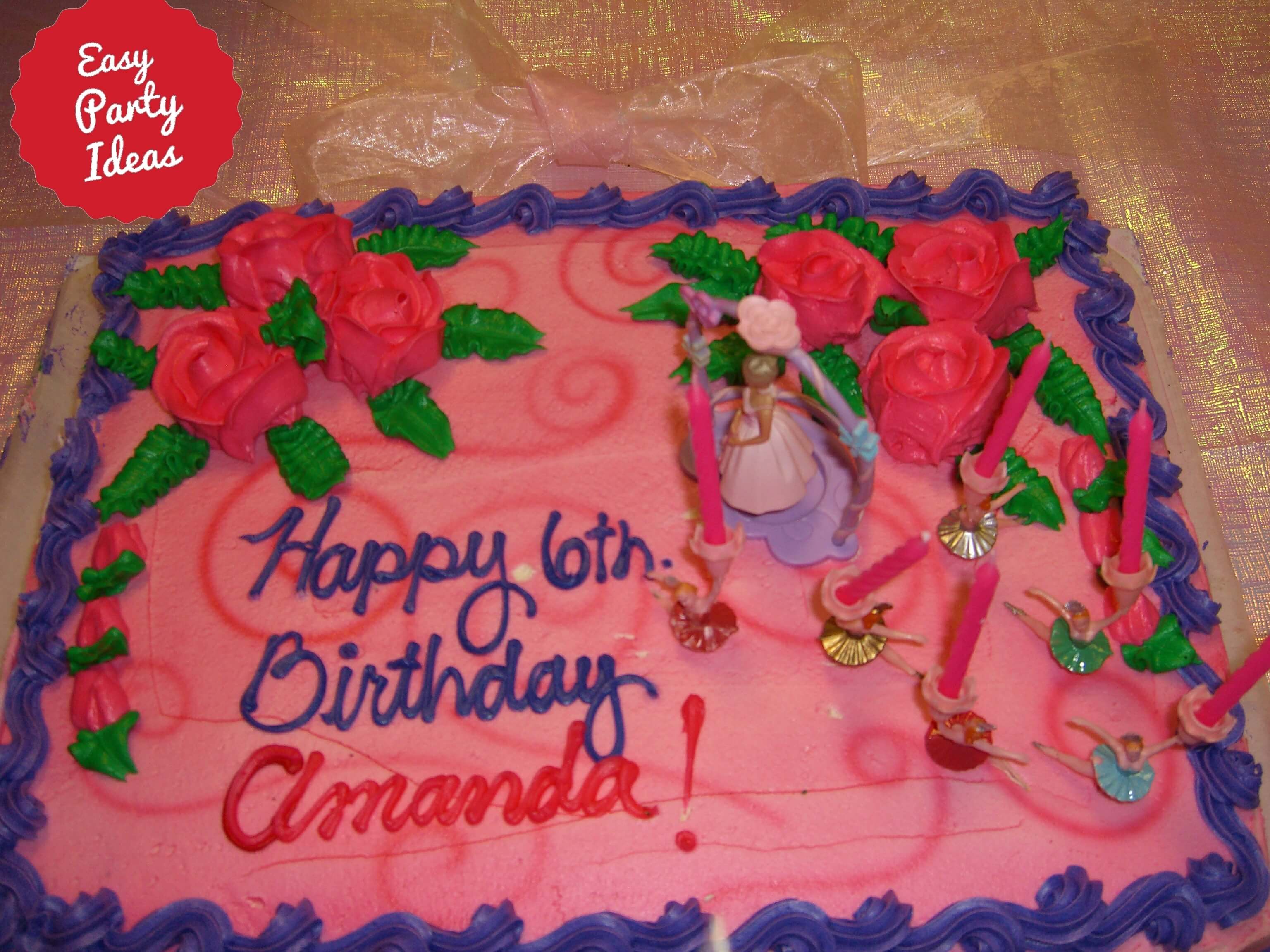 Cake with Ballerina Candle Holders