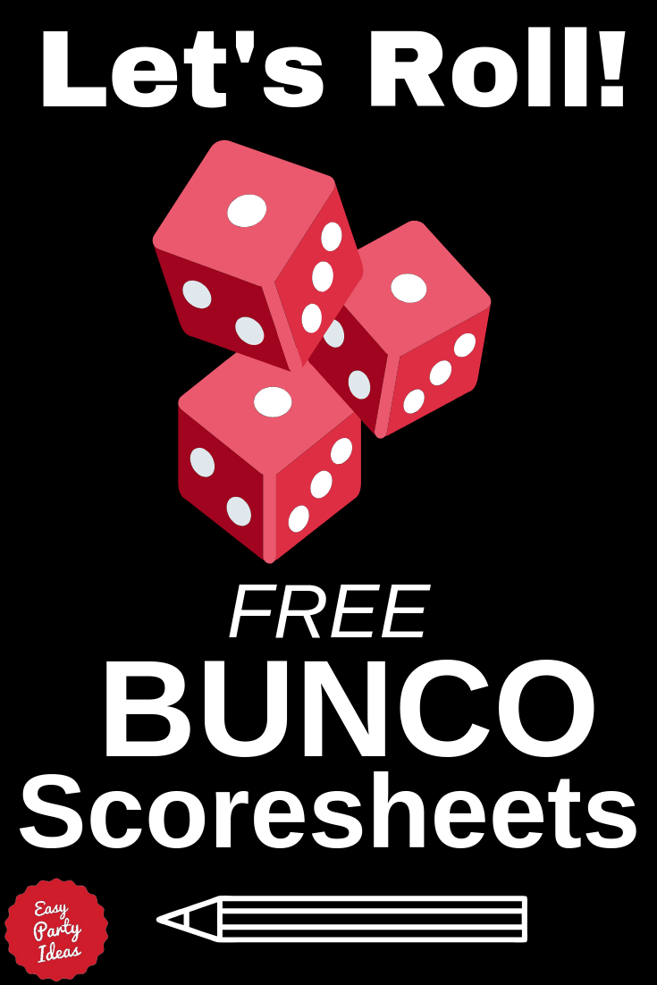 Free Bunco Score Sheet