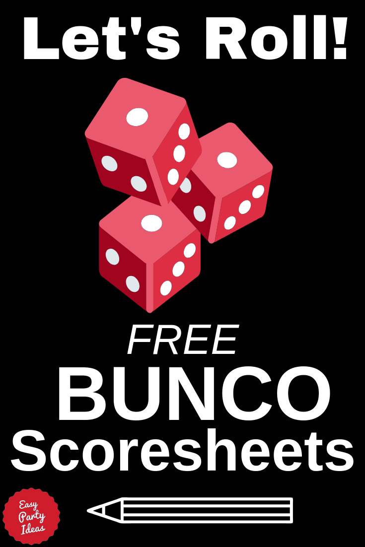 Bunco Score Sheet