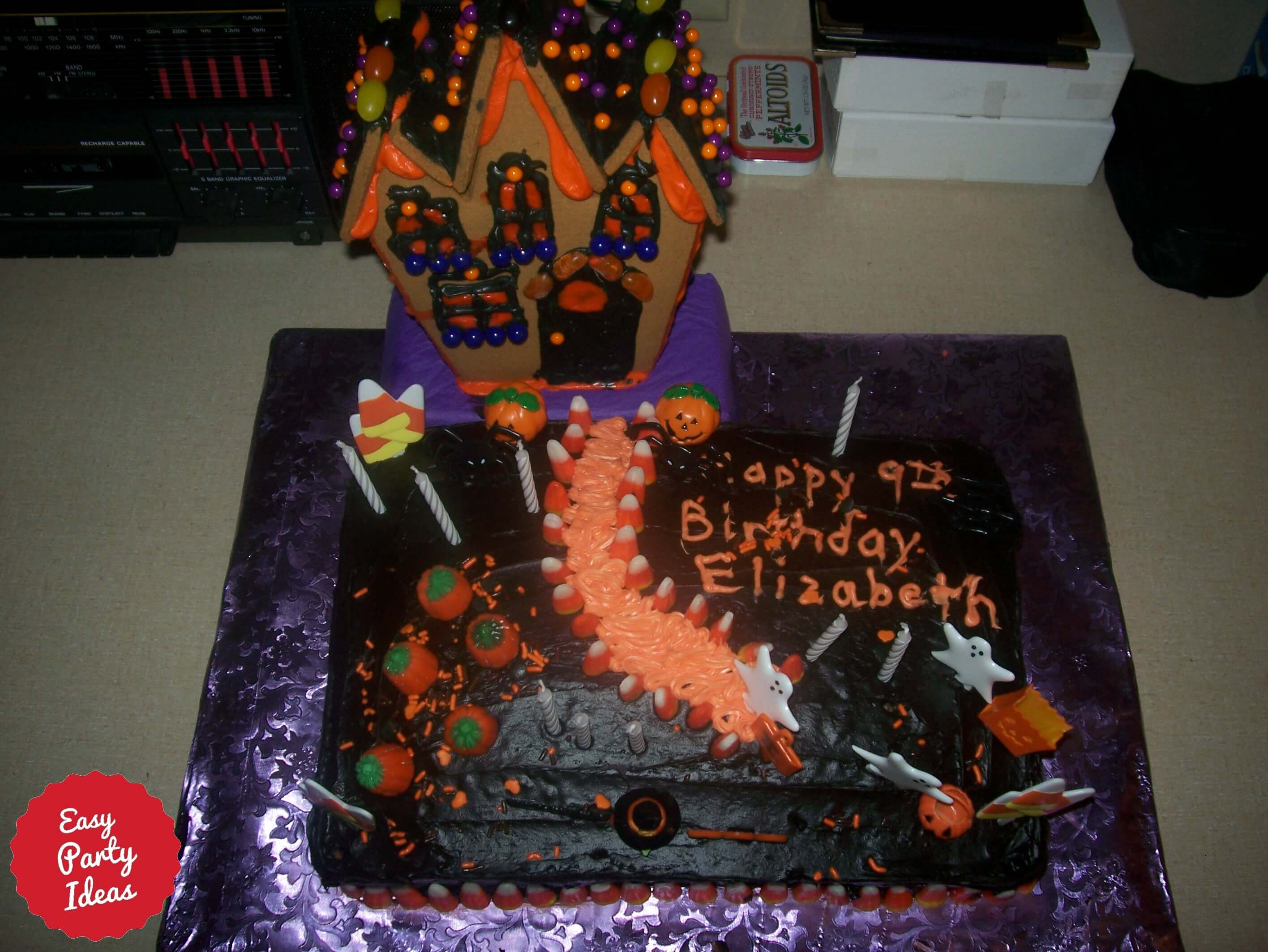 Halloween Cake Spooky Scene
