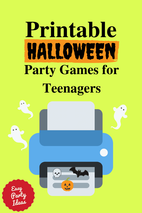 Printable Halloween Party Games for Teens