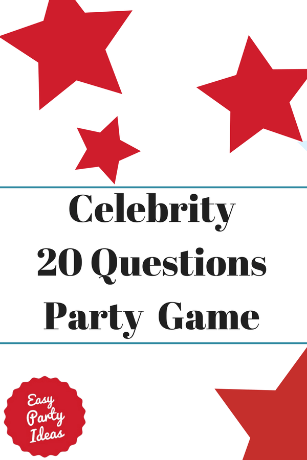 Celebrity 20 Questions Party Game