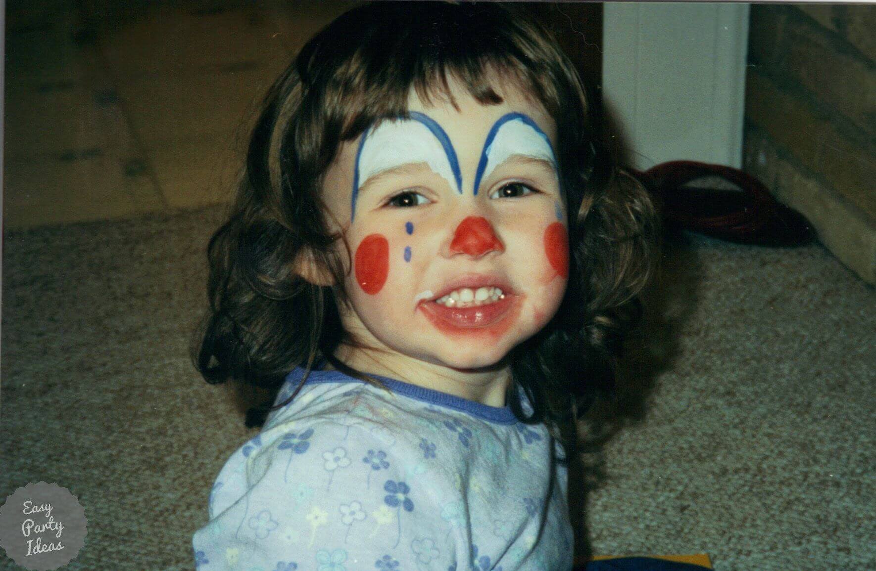 Clown Face Paint for a Circus Party