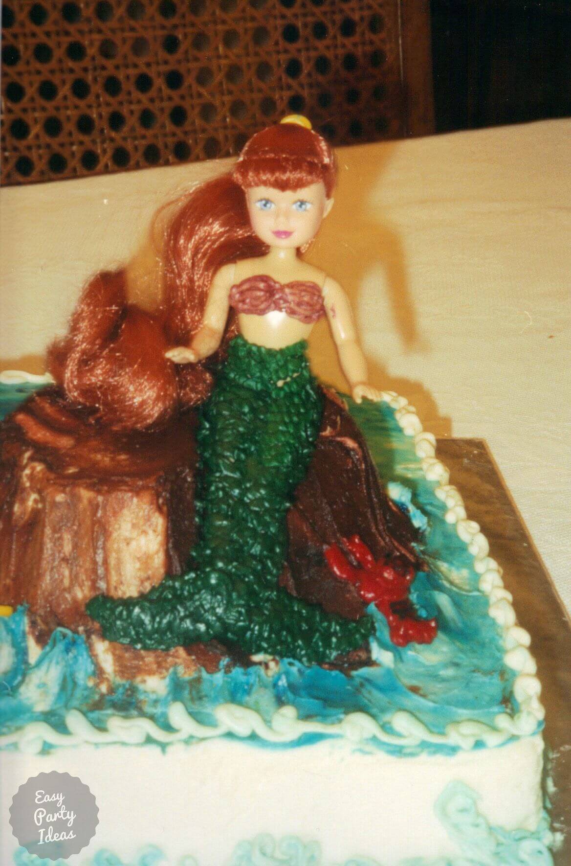 Mermaid Cake Closeup.