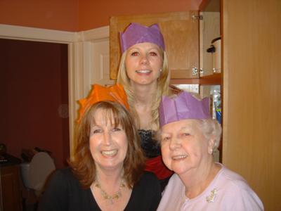 Christmas Cracker Paper Hats can make <br>a fun Christmas party game!