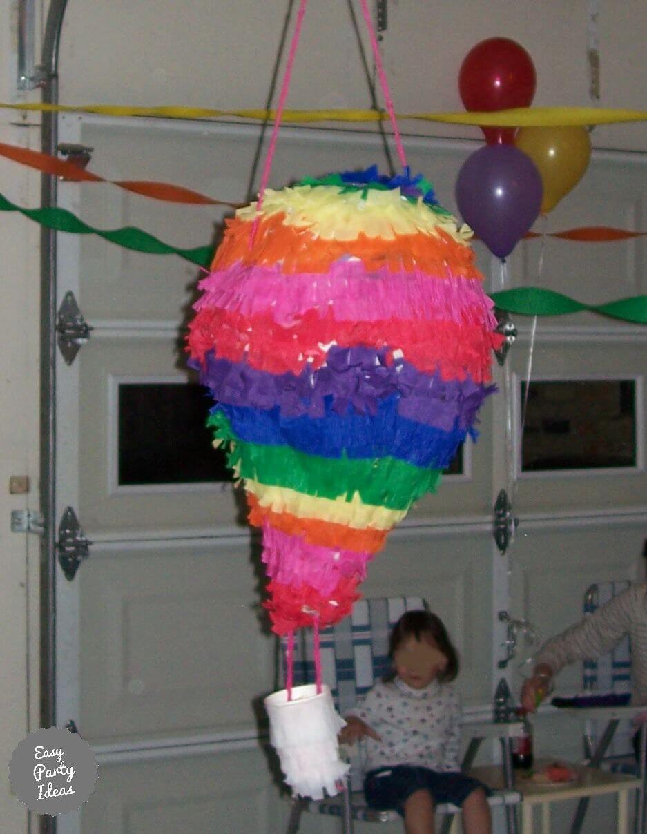 Wizard of Oz Hot Air Balloon Rainbow Pinata